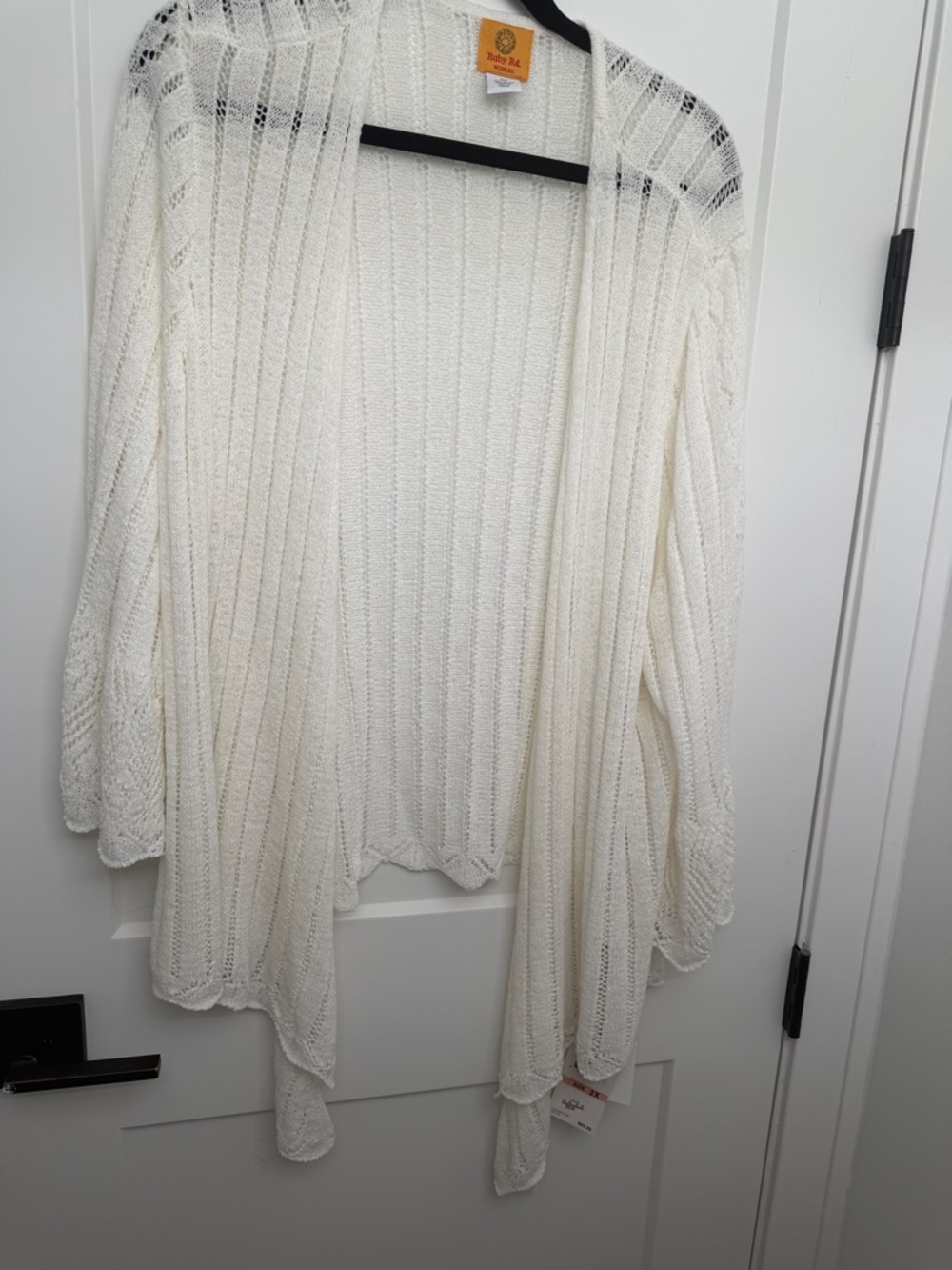 ruby rd garden party white cardigan women size 2x size